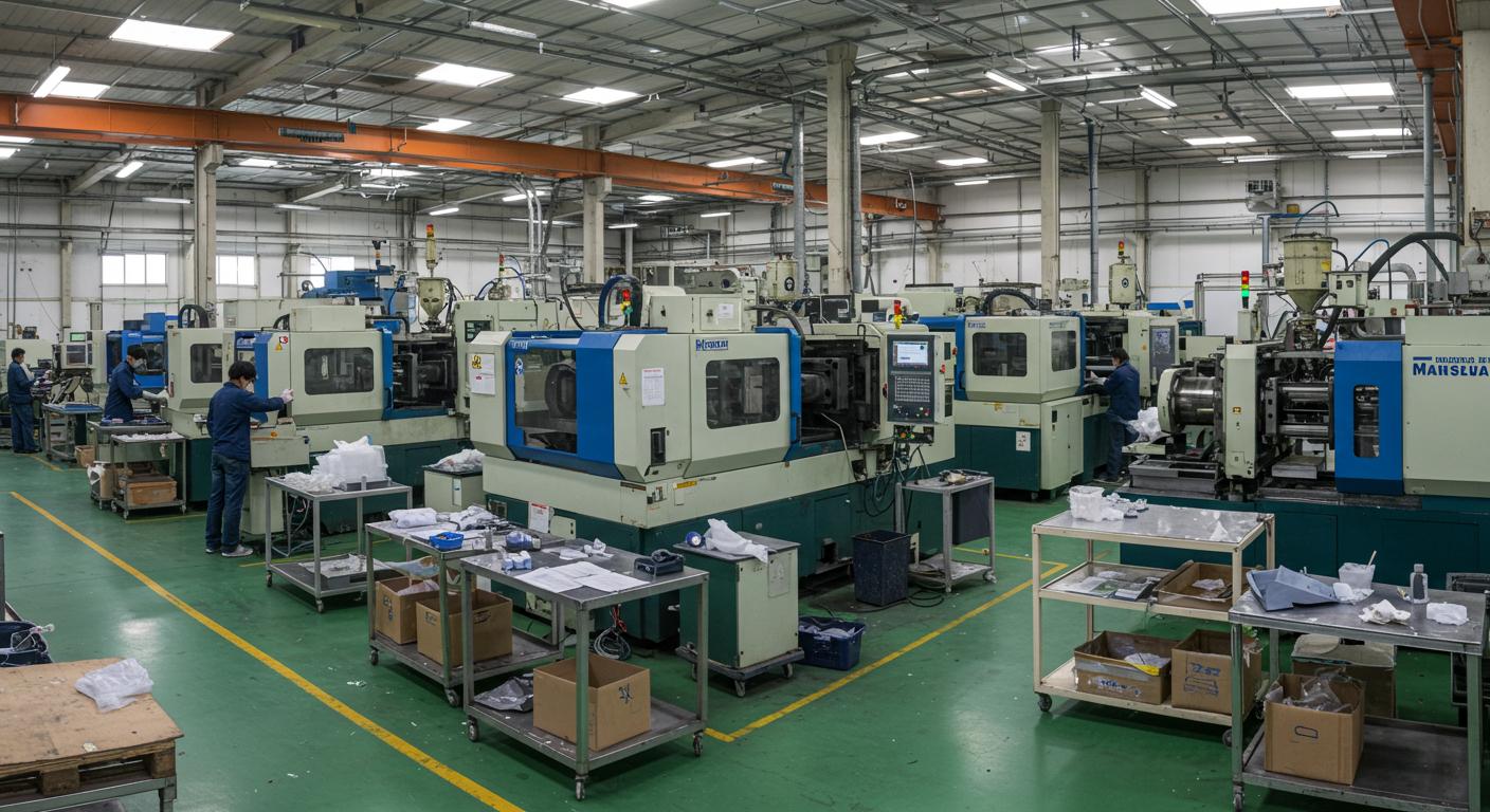 Линия современного оборудования для литья пластика Современное оборудование для литья пластика