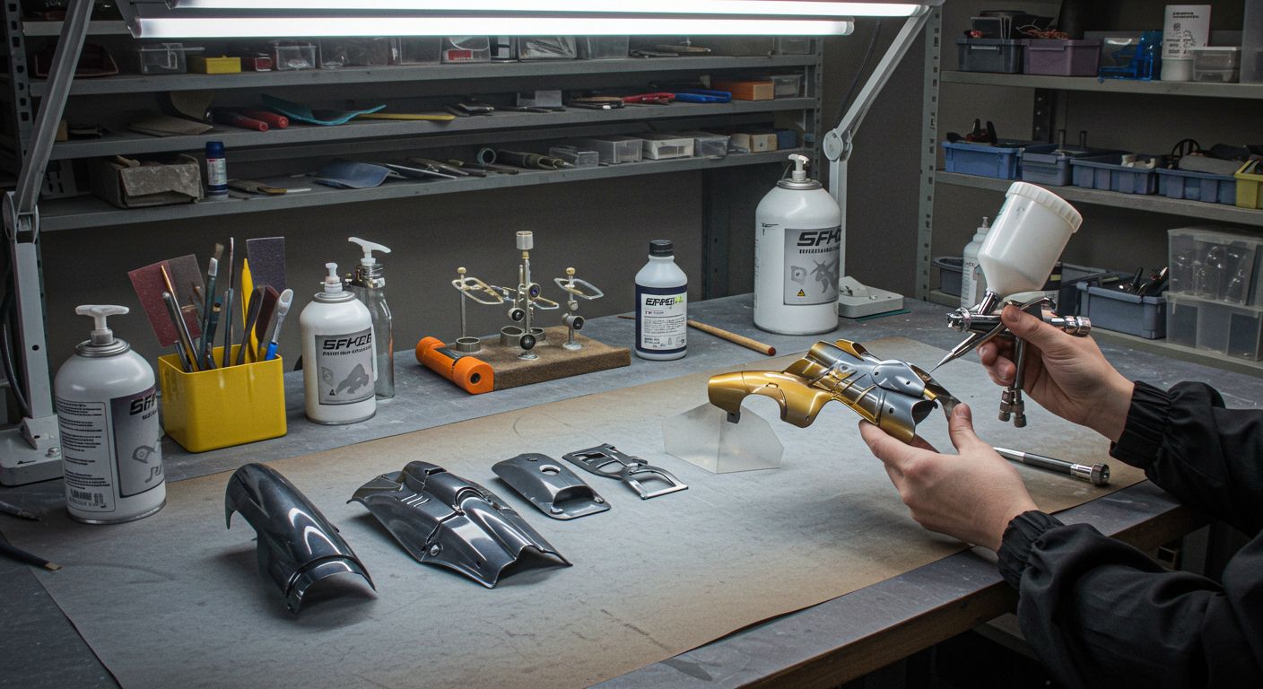 Окрашенные пластиковые детали