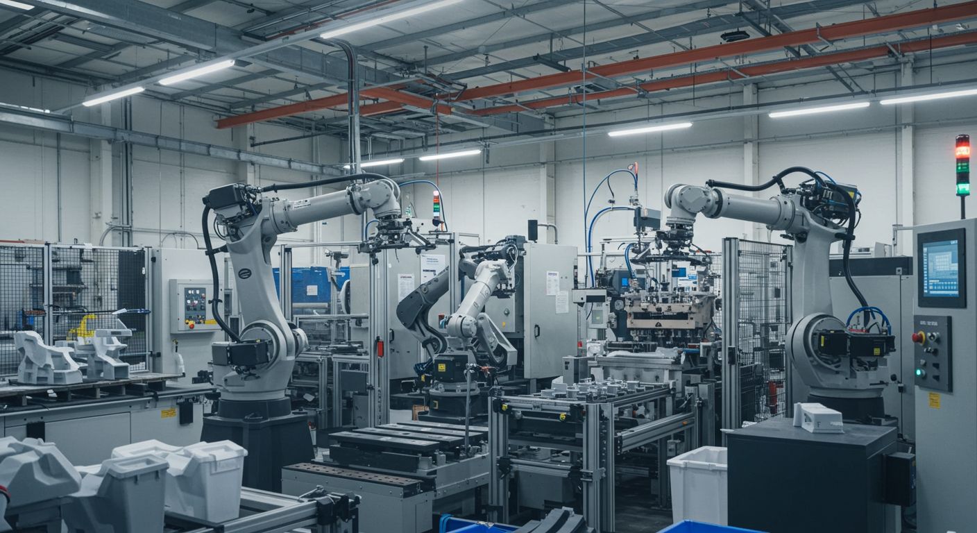 Применение роботов в изготовлении пластиковых деталей