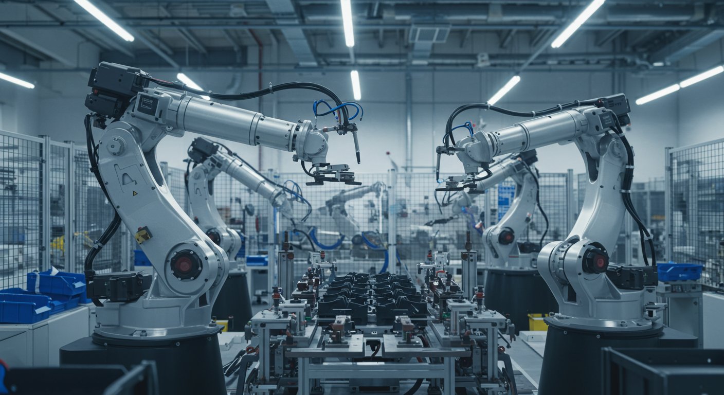 Применение роботов в производстве пластиковых деталей Роботы на производстве пластиковых деталей