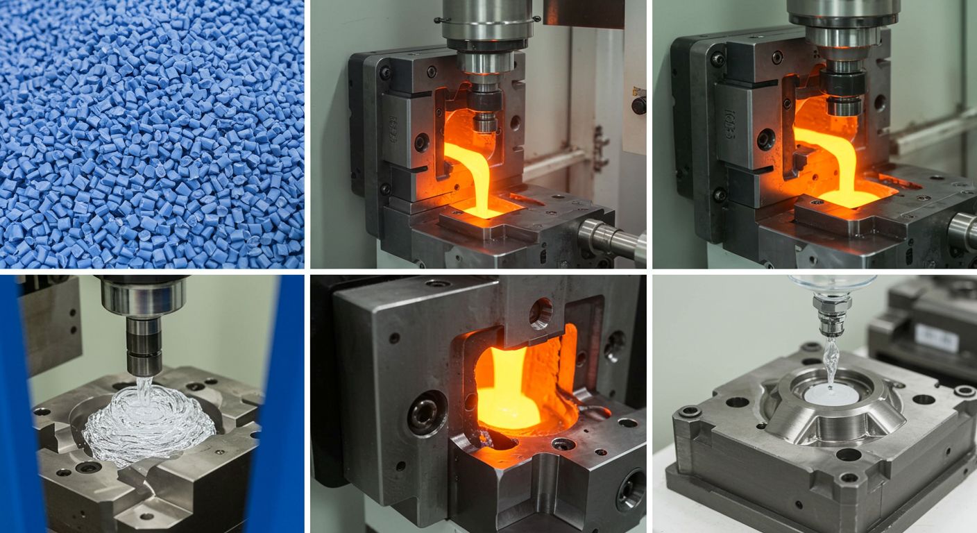 Этапы процесса литья под давлением