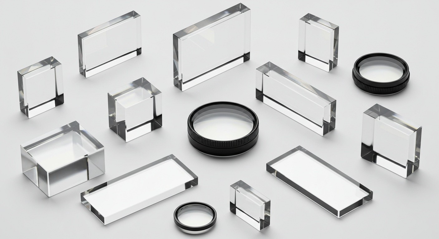 Прозрачные пластиковые детали для оптики на производстве