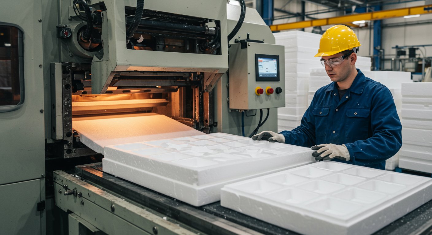 Изготовление пластиковых изделий из полистирола для упаковки