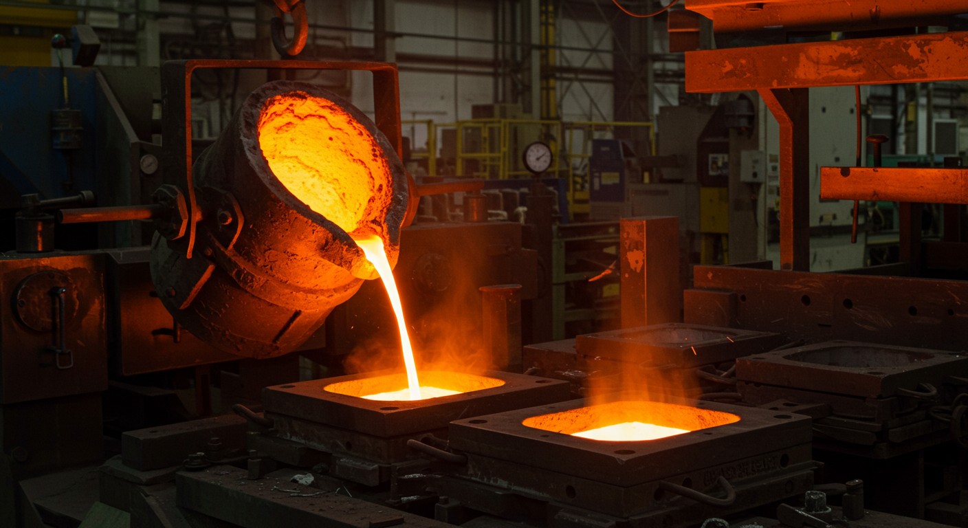 Литьё квадратных деталей для машиностроения