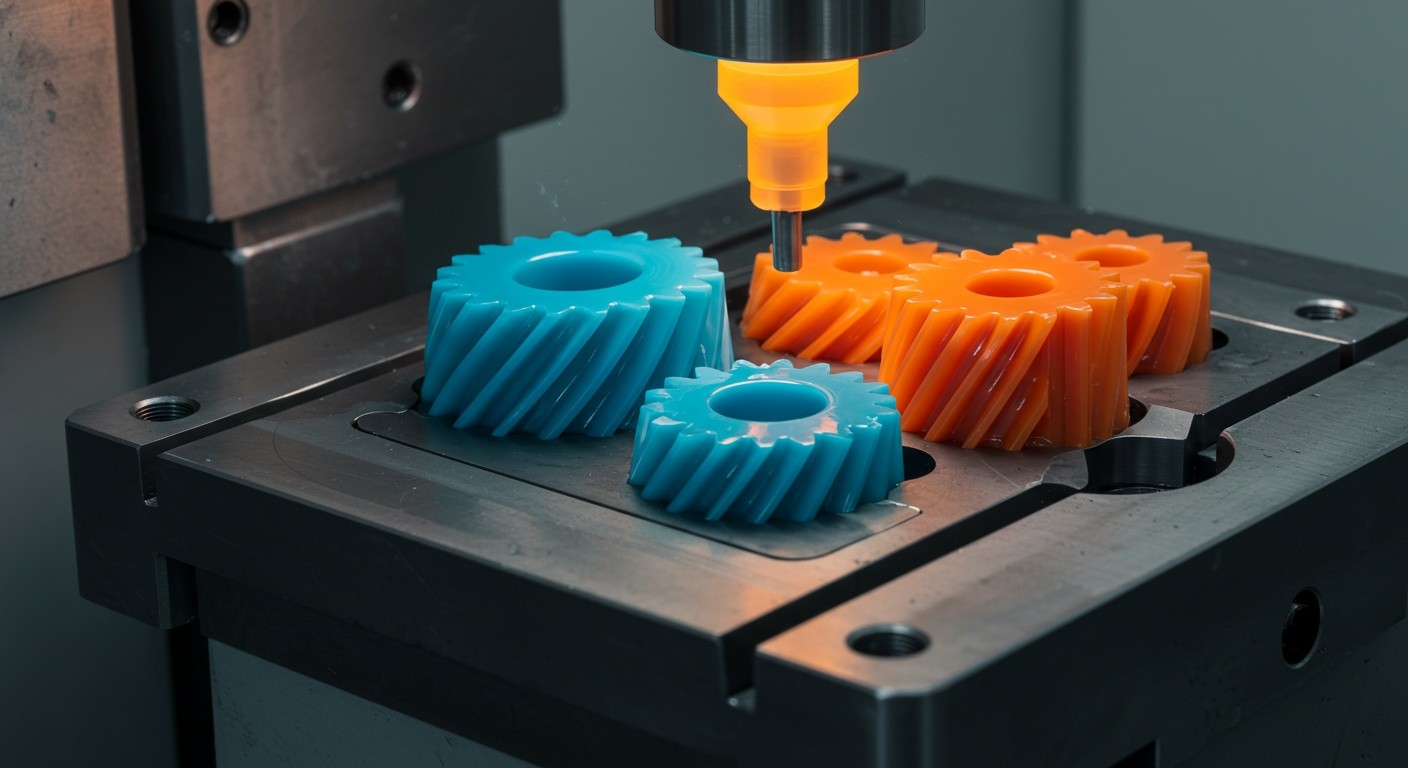 Литьё пластика по полиамиду для зубчатых колес