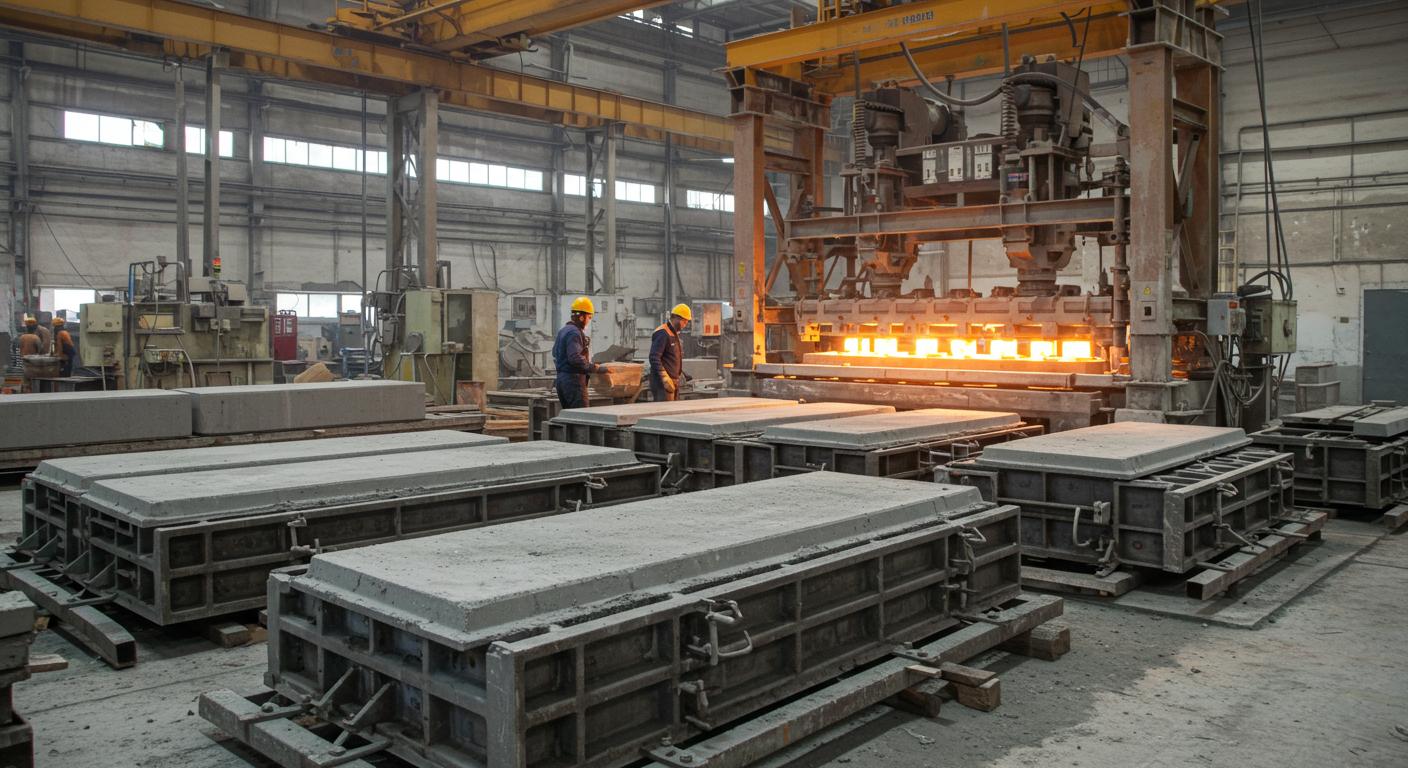 Литьё квадратных деталей для строительства