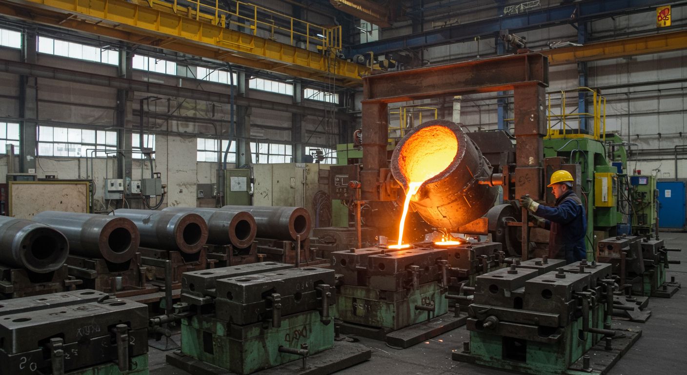 Литьё цилиндрических деталей для строительства