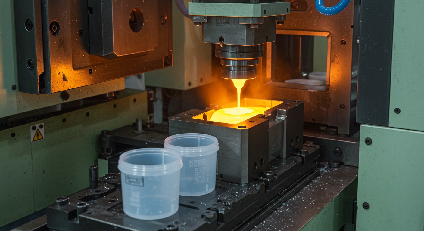 Литьё пластика для промышленных контейнеров