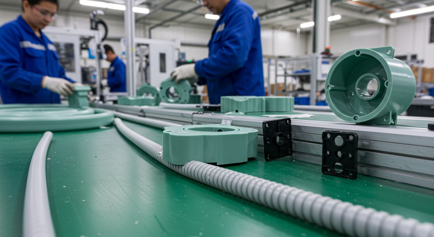 Пластиковые изделия из ПВХ для электротехнической продукции