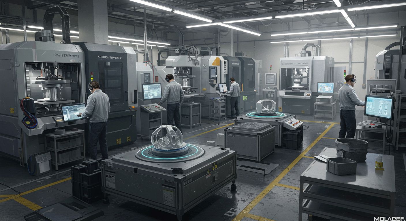 Комбинированное производство пластика с 3D-печатью