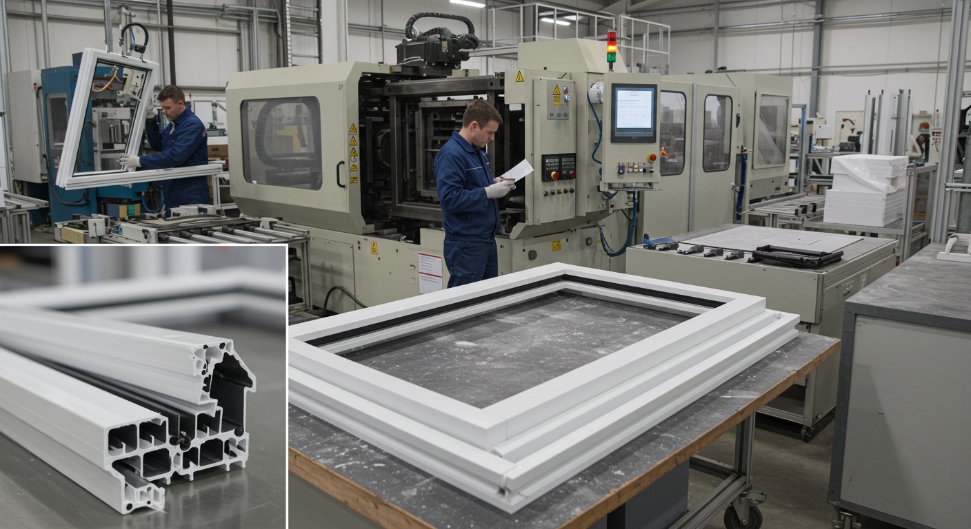 Изготовление пластиковых деталей из поливинилхлорида для оконных и дверных систем