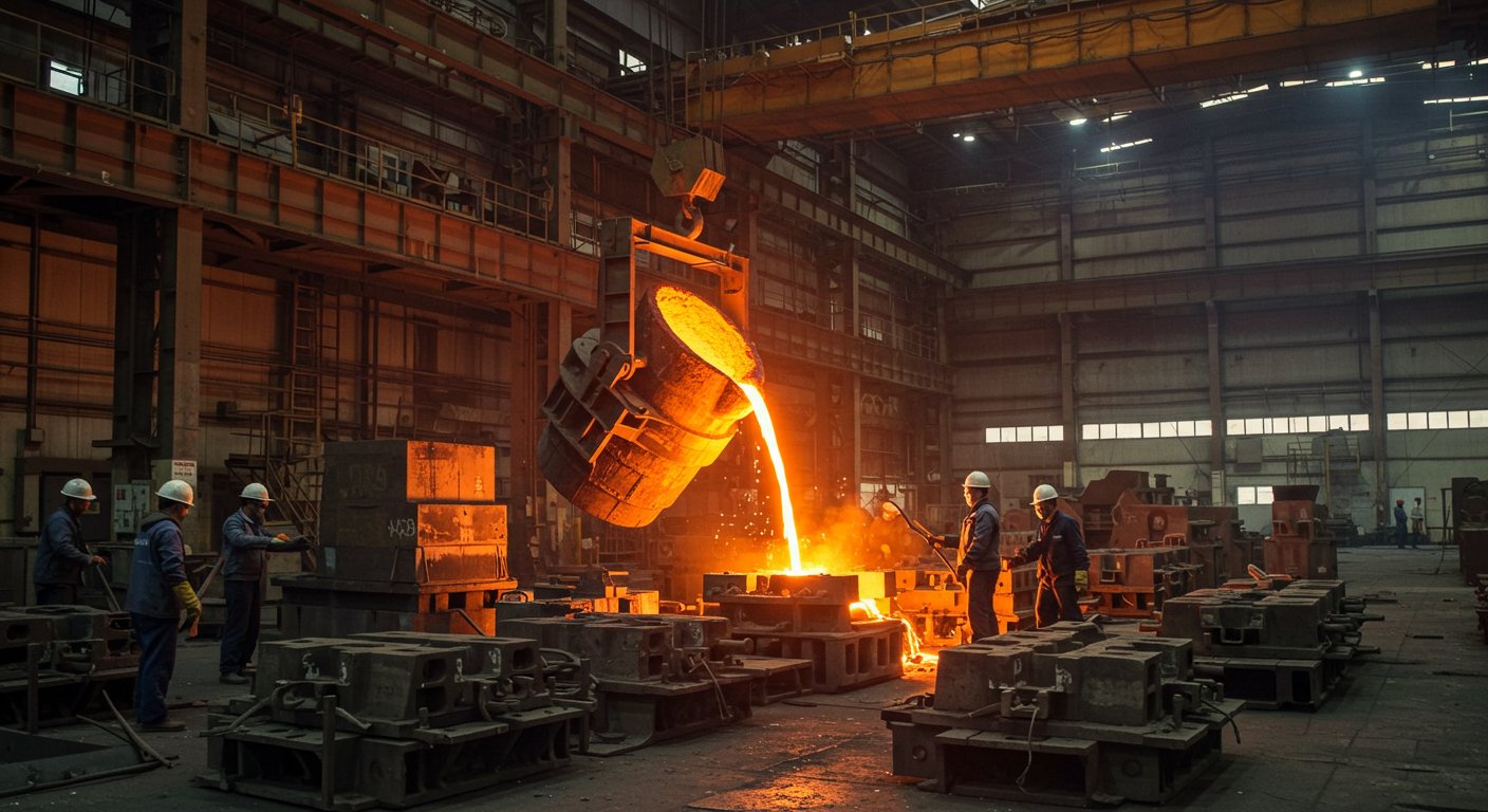 Литьё изделий и деталей промышленного масштаба для строительной отрасли