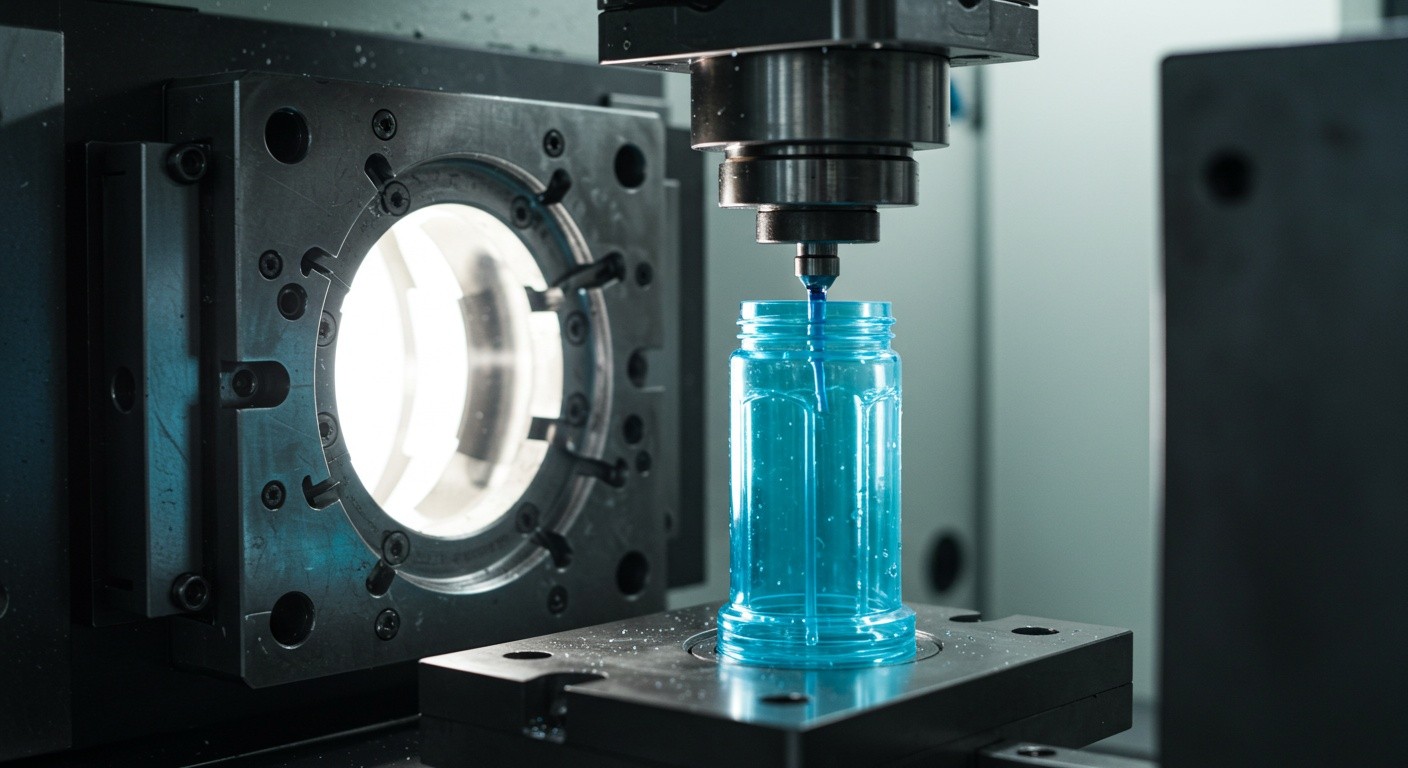 Литьё пластика для цилиндрических контейнеров