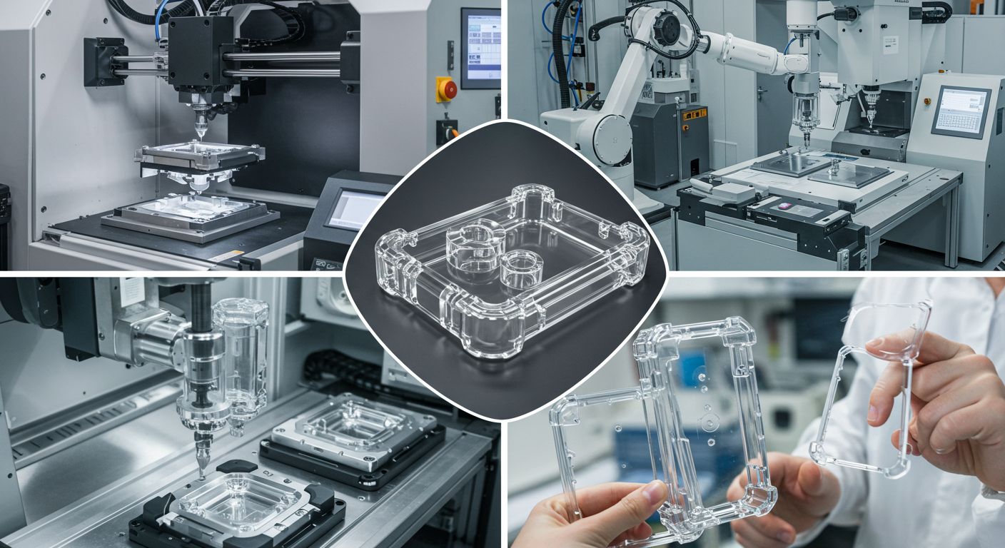 Современные технологии изготовления прозрачных корпусов Прозрачные пластиковые корпуса на производственной линии