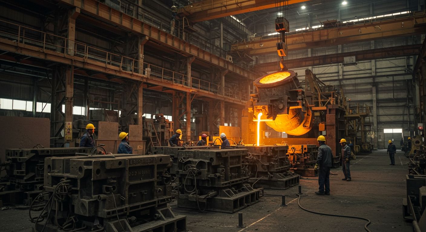 Литьё изделий и деталей для строительной отрасли крупных масштабов