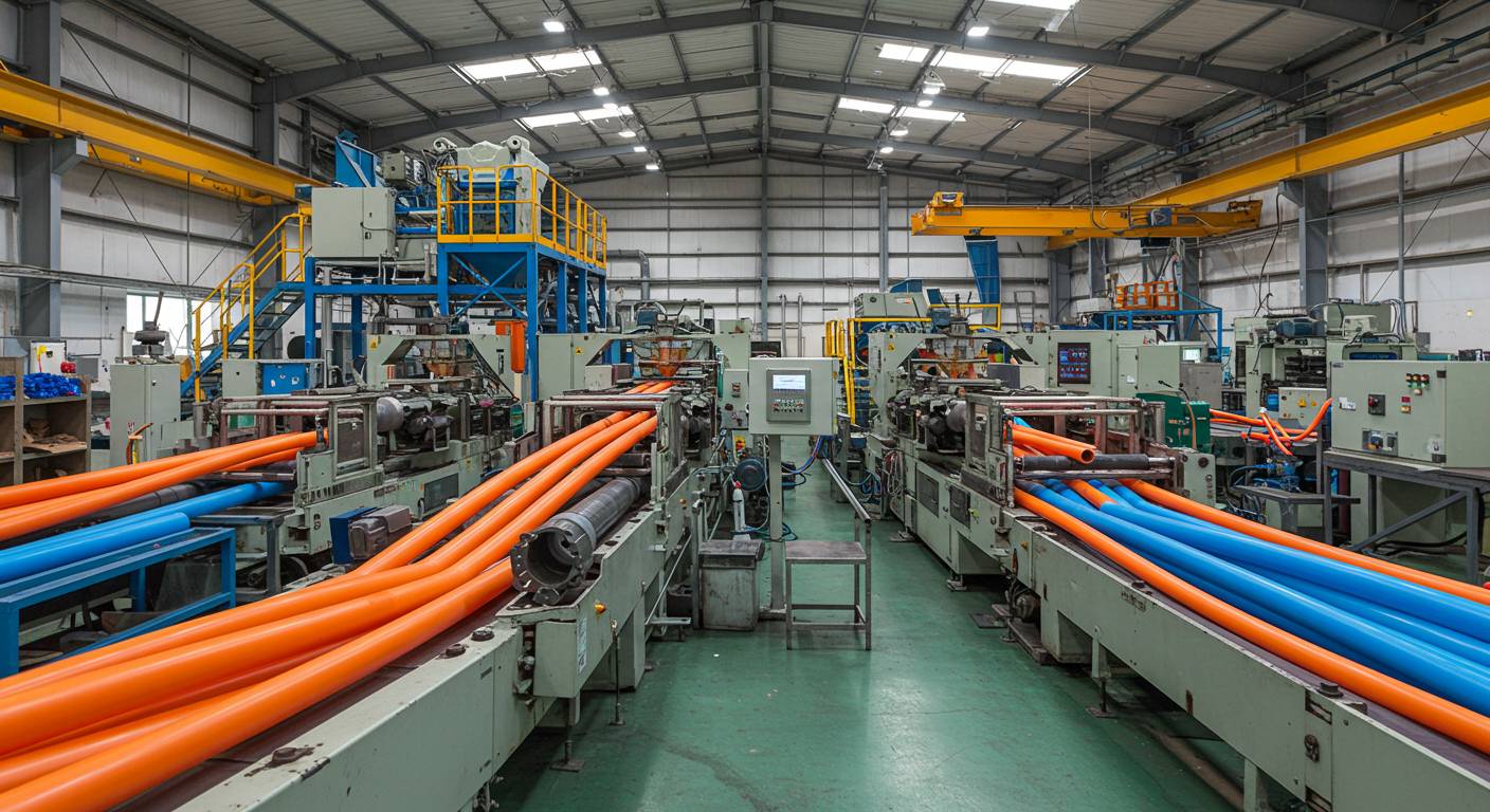 Производство промышленных пластиковых труб