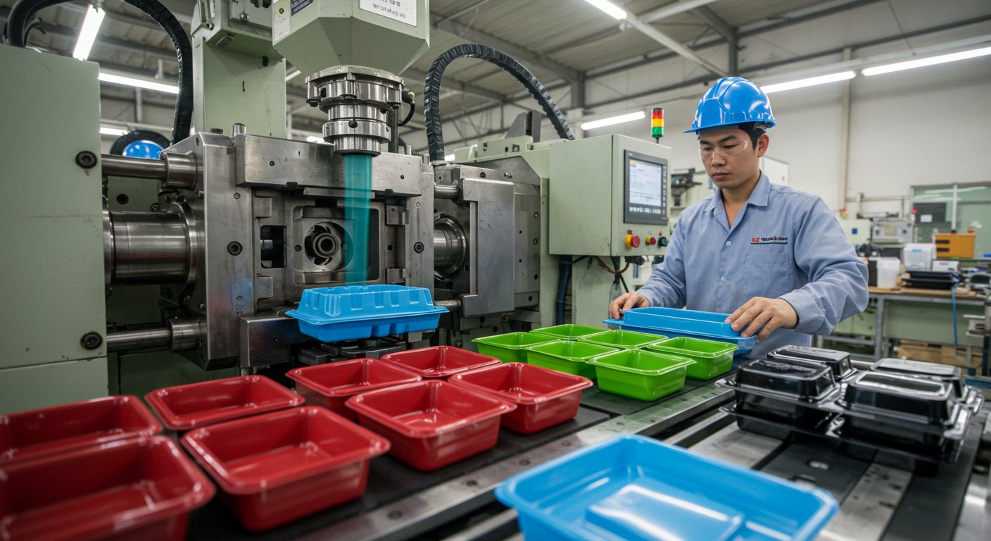 Изготовление пластиковых деталей для транспортировки продуктов Пластиковые детали для транспортировки пищевых продуктов
