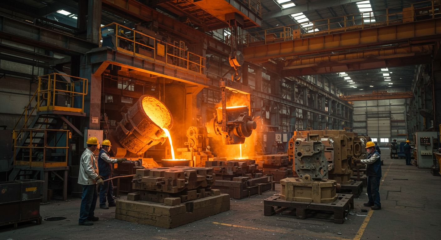 Литьё деталей для машиностроения крупных масштабов