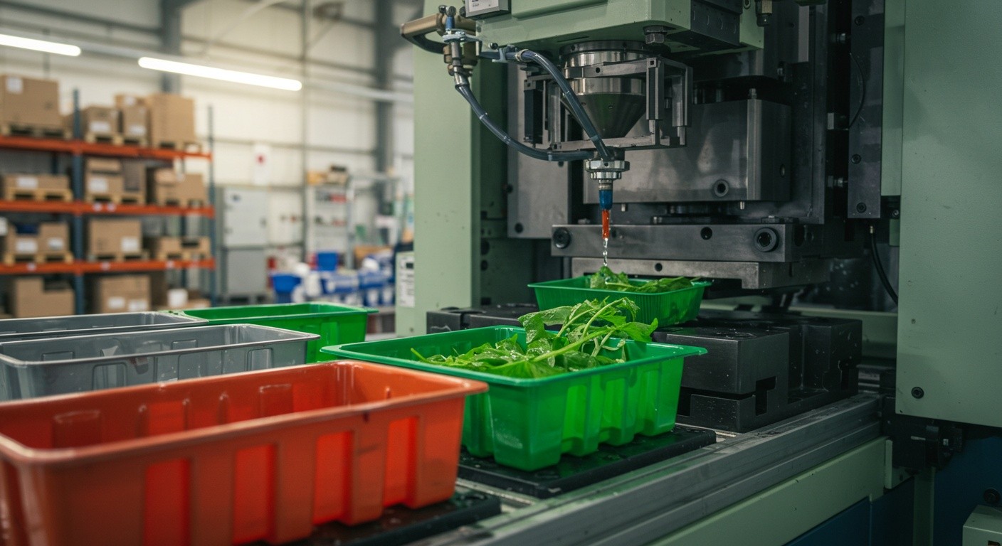 Литьё пластиковых деталей для упаковки сельхозпродукции