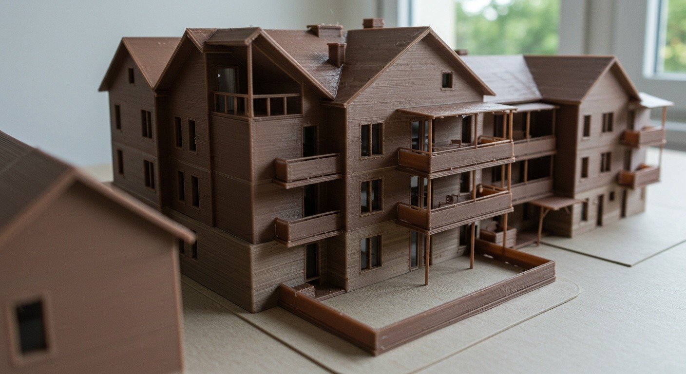 3D печать макетов жилых зданий