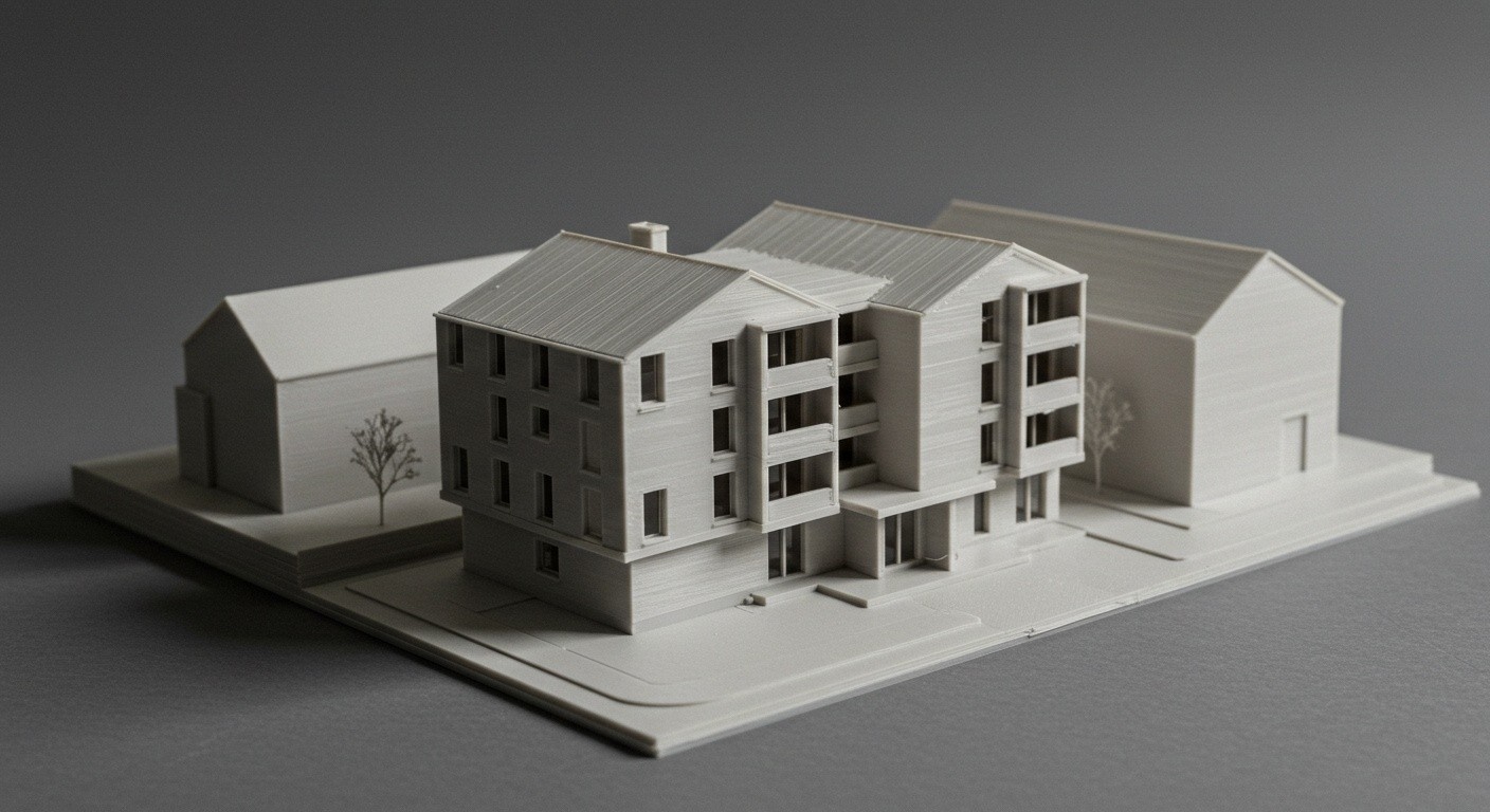 3D печать макета жилого здания