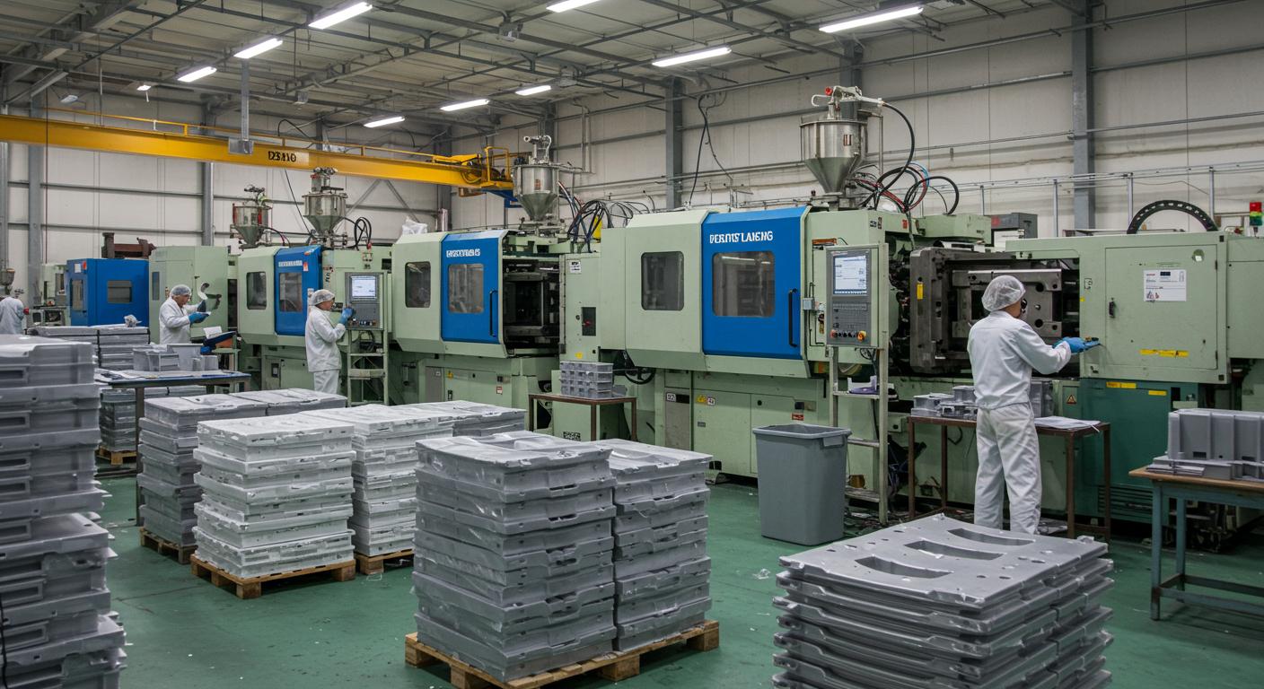 Литьё пластика промышленное для промышленных узлов