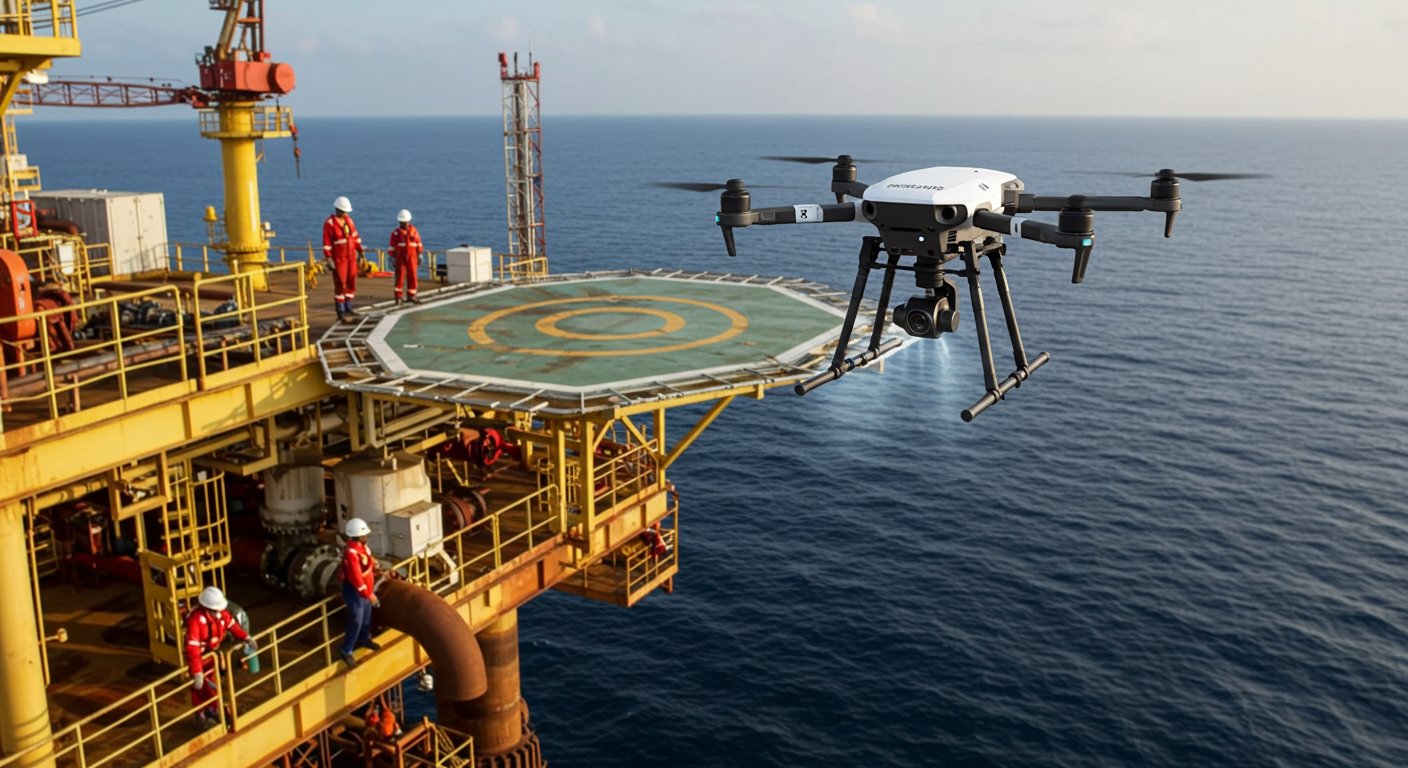 Применение дронов для инспекции оборудования