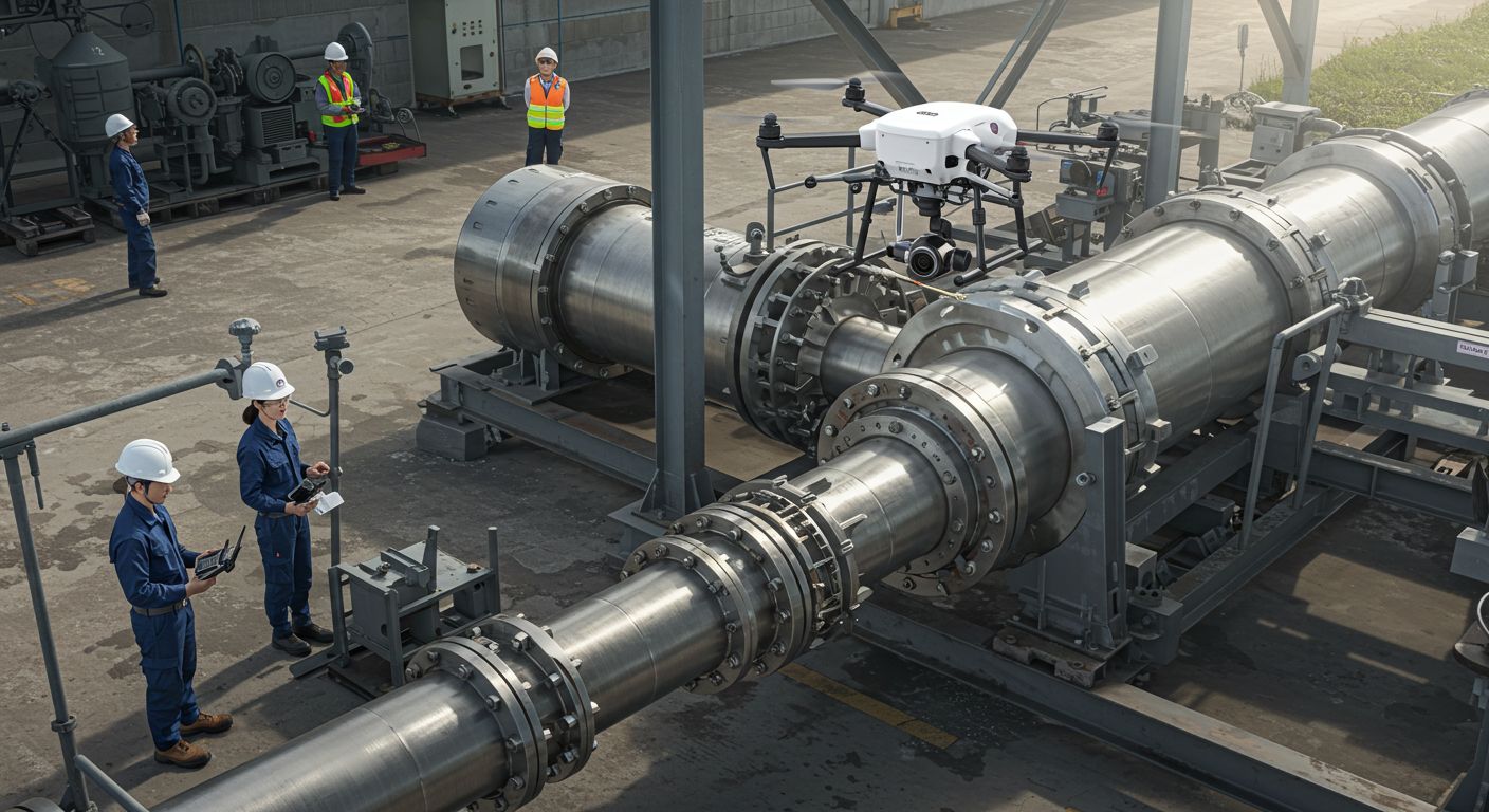 Дрон инспекция промышленного оборудования