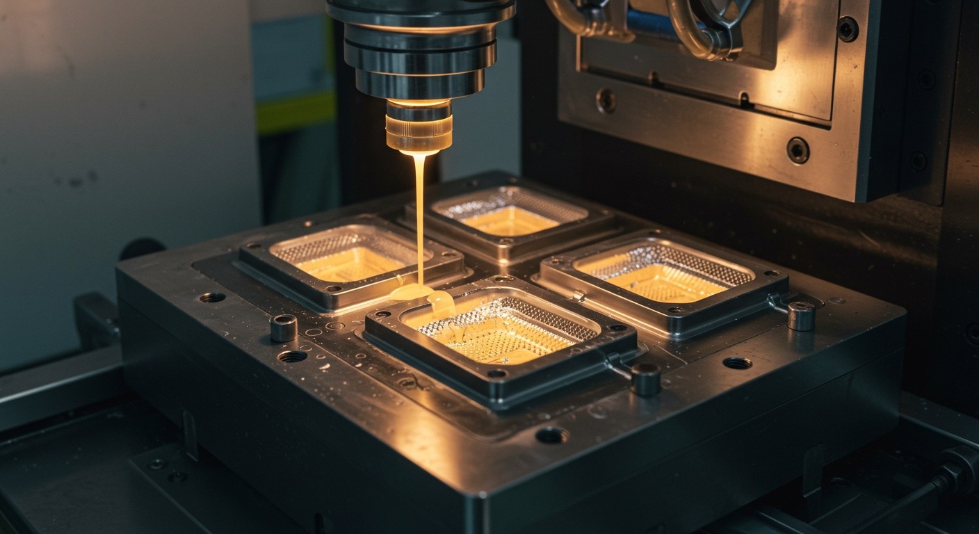 Литьё квадратных пластиковых деталей для бытовой техники