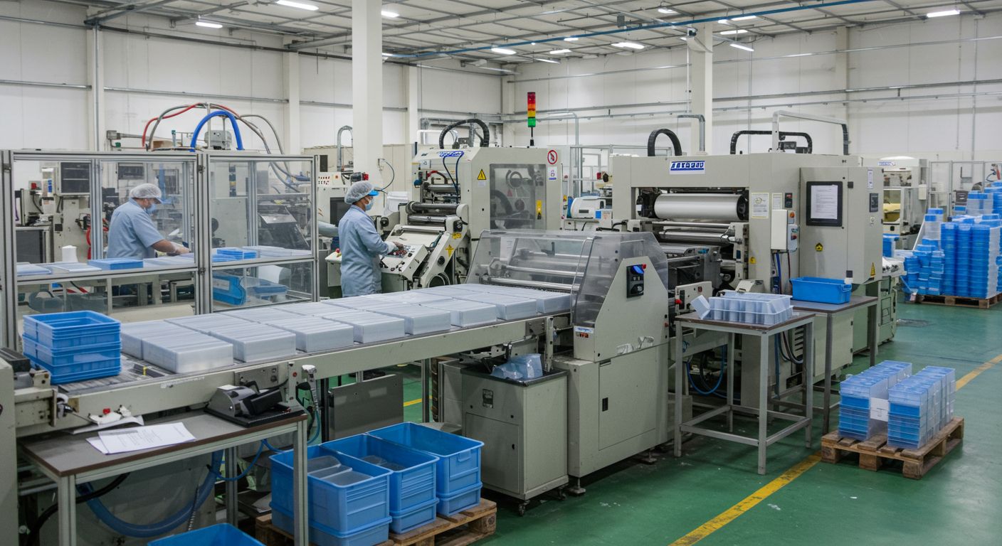 Изготовление пластиковых изделий стандартной формы для упаковки