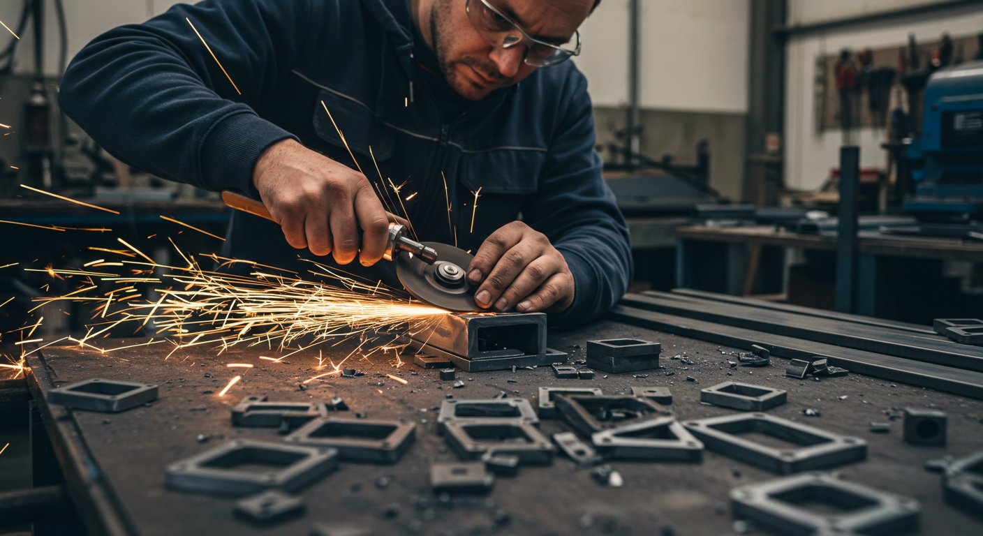 Квадратная металлическая деталь