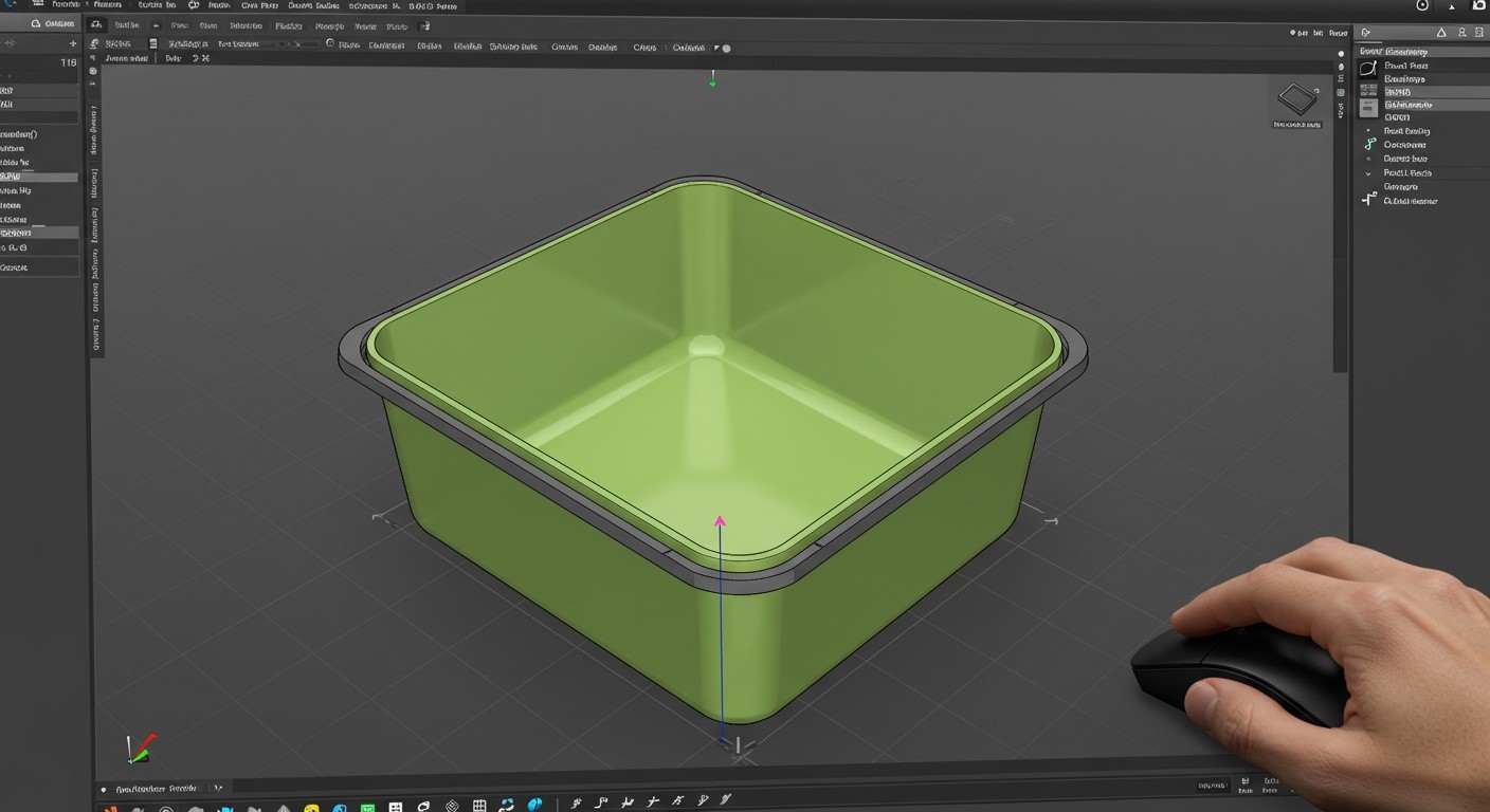 Проектирование квадратных пластиковых изделий