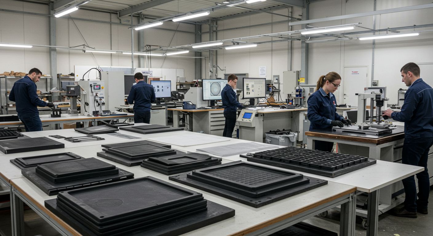 Квадратная резиновая деталь