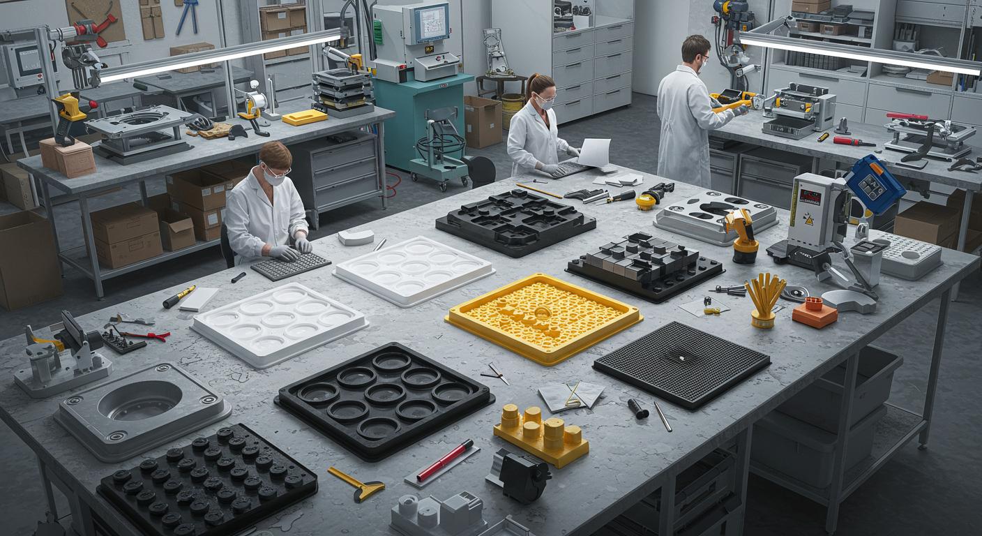Квадратные пластиковые элементы для строительства