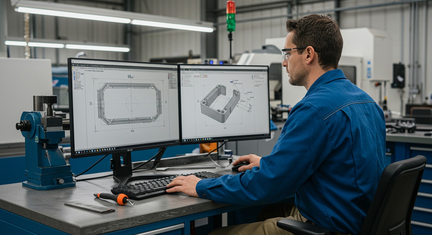 Прямоугольная металлическая деталь