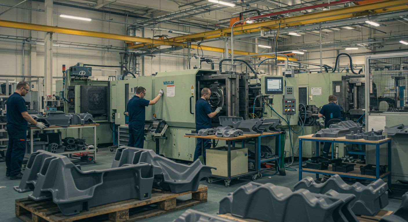Сложные пластиковые детали для строительной отрасли