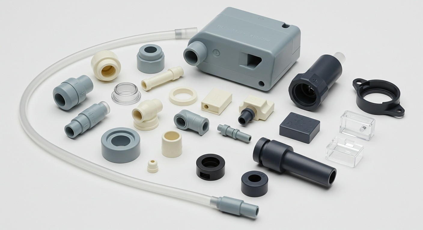 Пример пластиковых деталей для медтехники Пластиковые детали медицинского оборудования