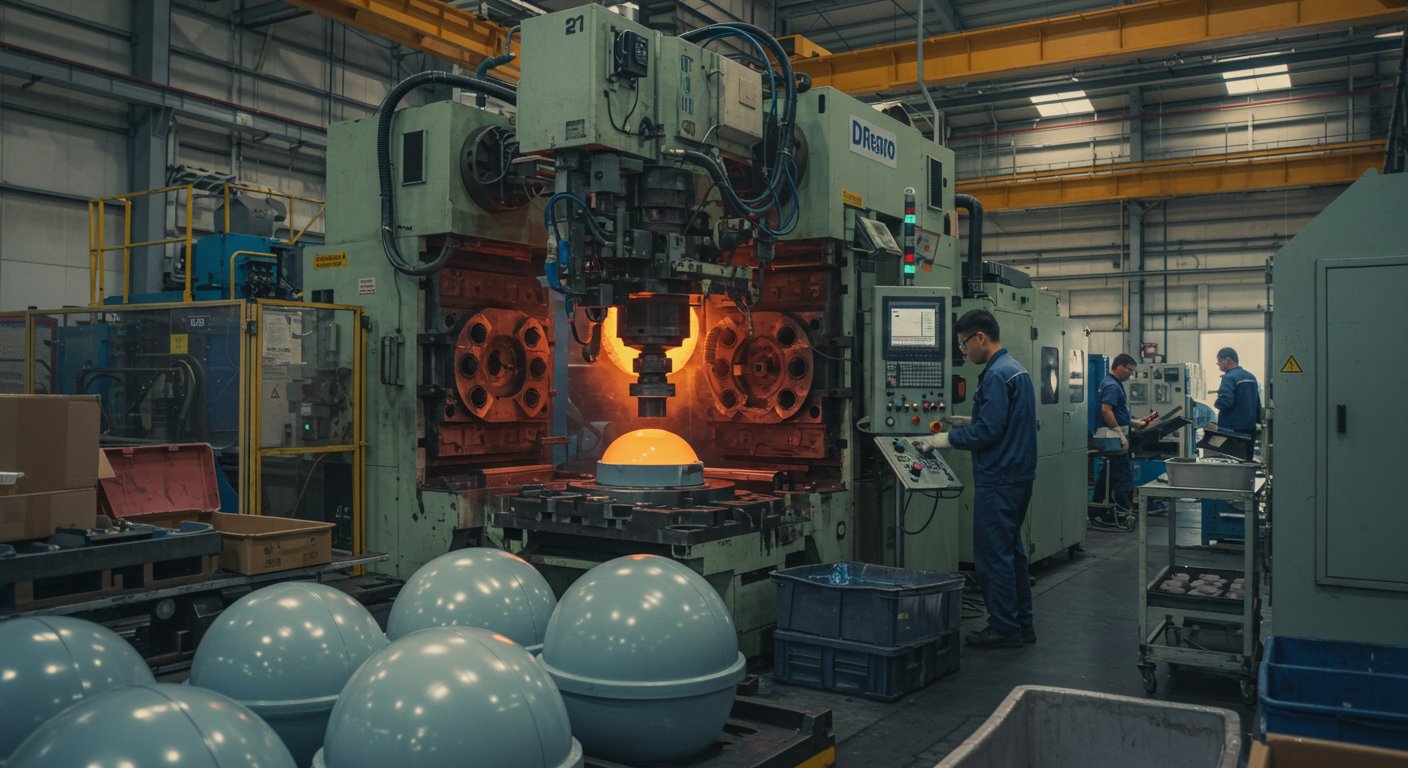 Изготовление пластиковых деталей сферической формы для промышленных механизмов
