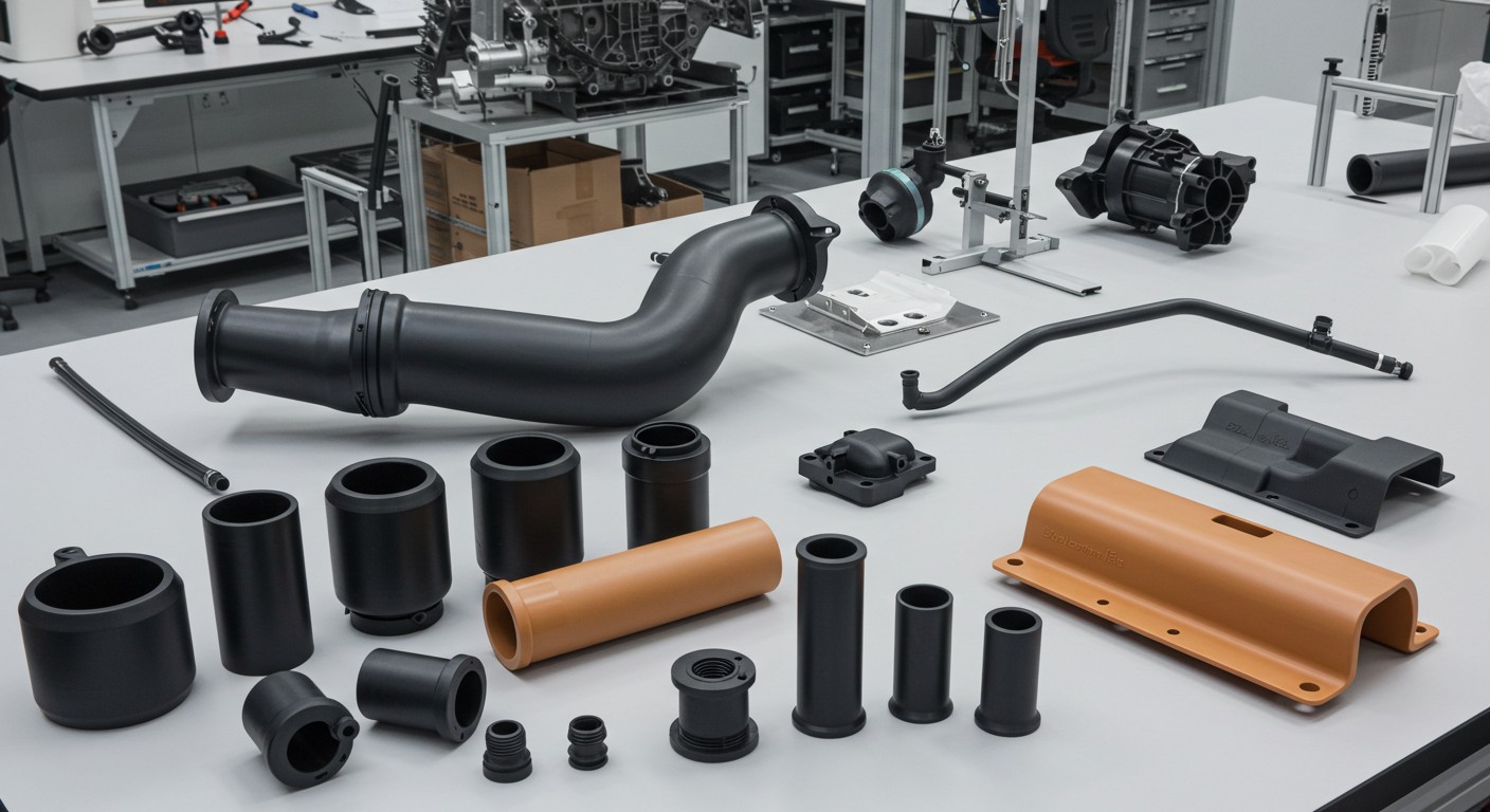 Цилиндрические пластиковые детали для автомобилей