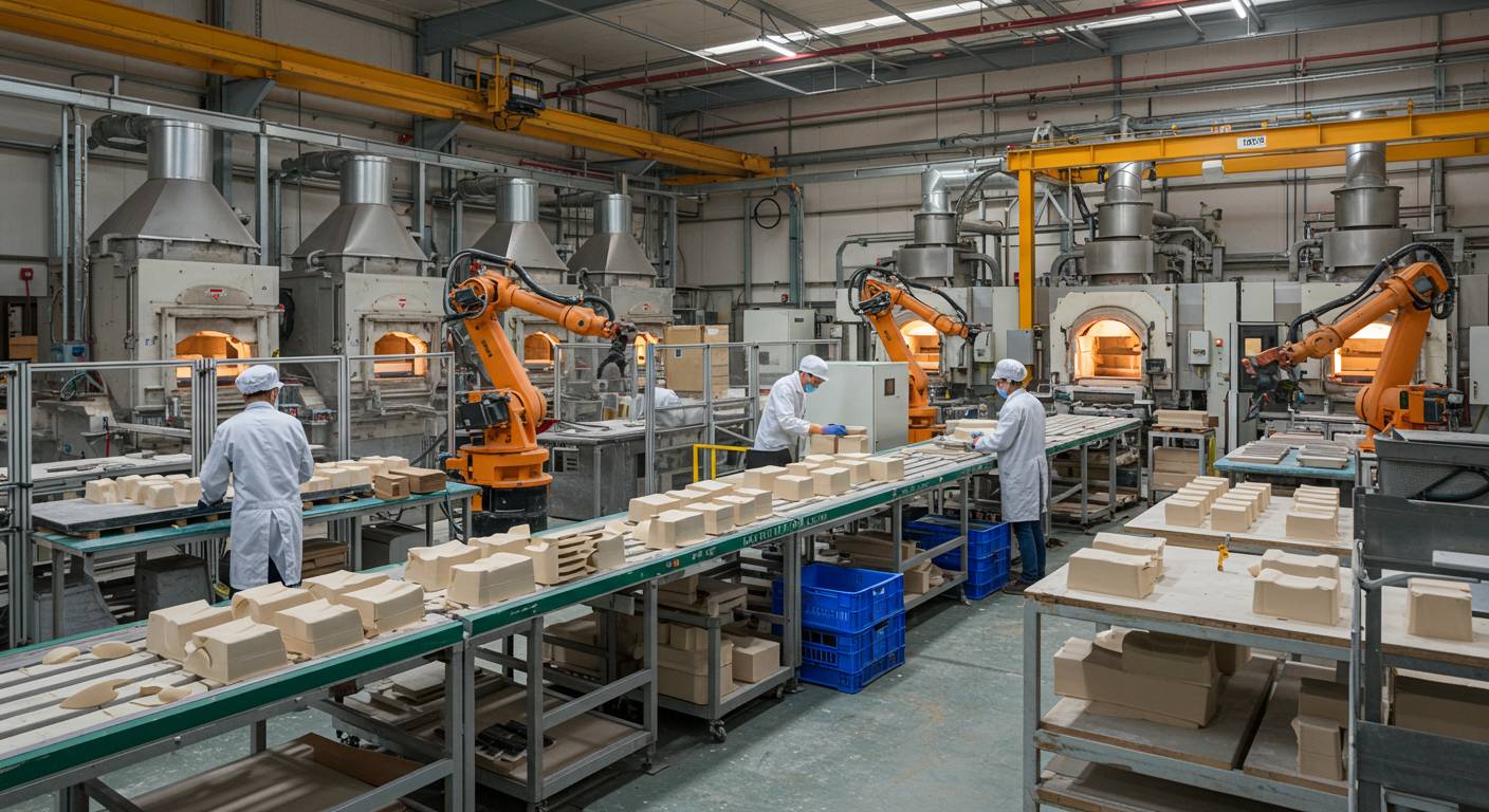 Серийное производство керамических изделий с контролем точности