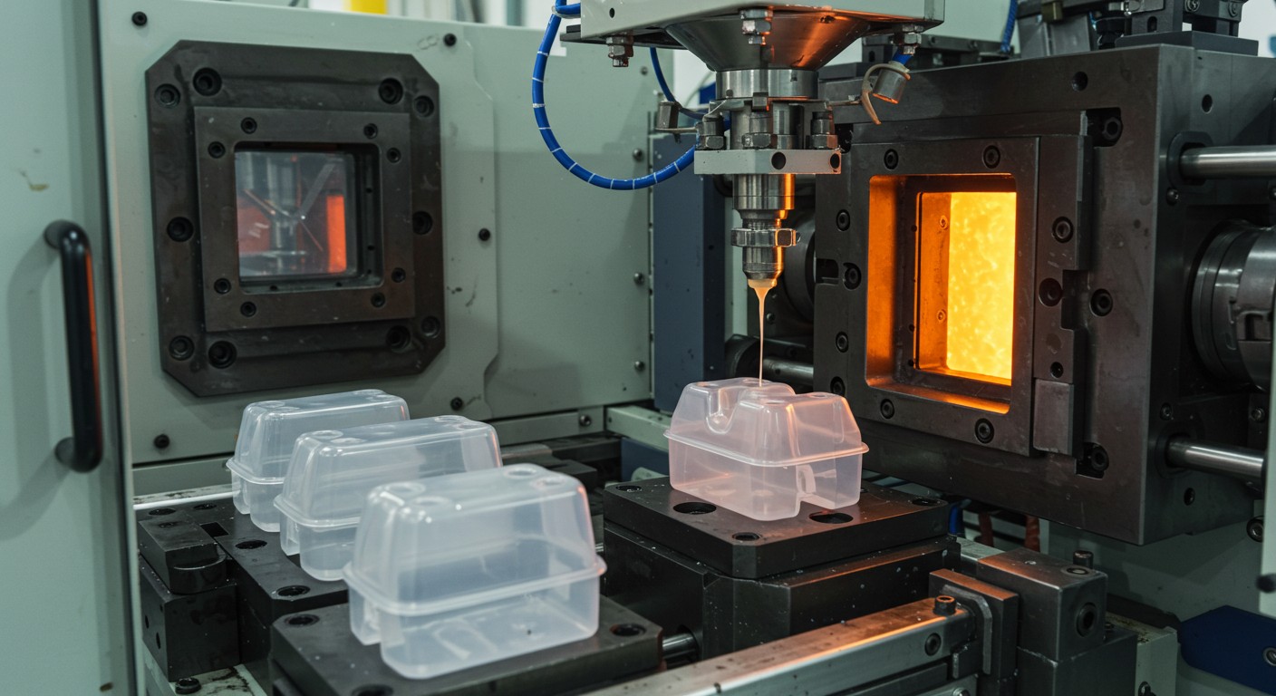 Литьё пластика для емкостей и контейнеров