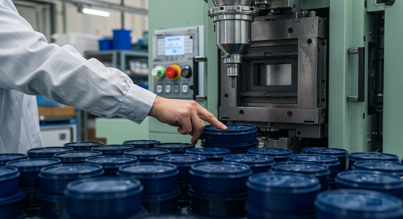 Литьё пластиковых крышек для контейнеров