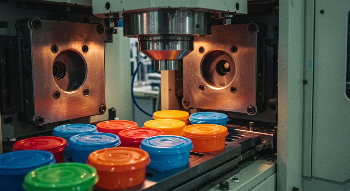 Литьё пластиковых крышек для пищевой продукции