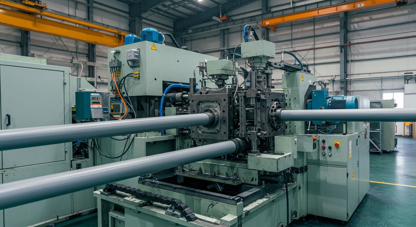 Литьё пластиковых труб для промышленных трубопроводов