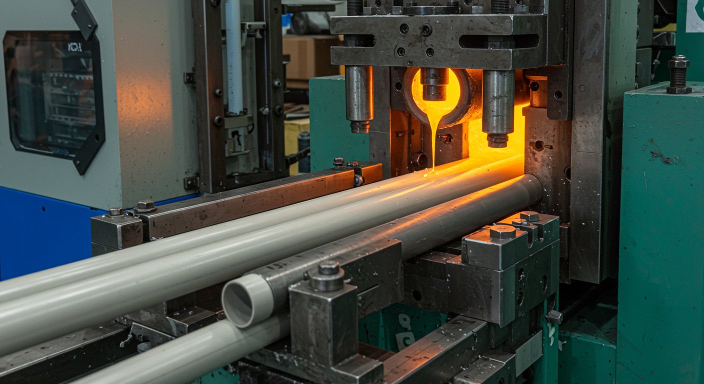 Литьё пластиковых труб для технических коммуникаций
