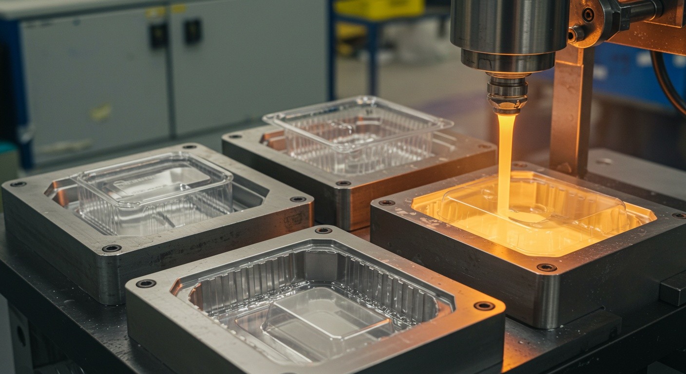 Литьё пластиковых упаковочных изделий для пищевых продуктов