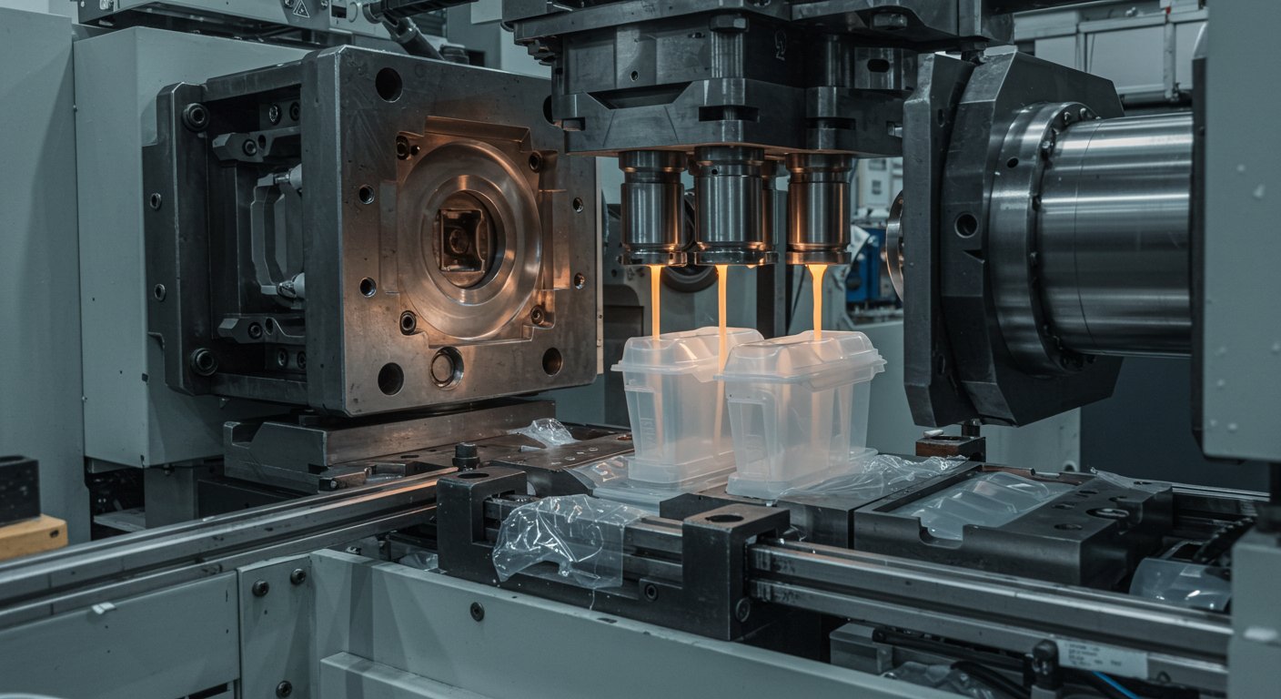 Литьё пластиковых упаковочных изделий для промышленных товаров