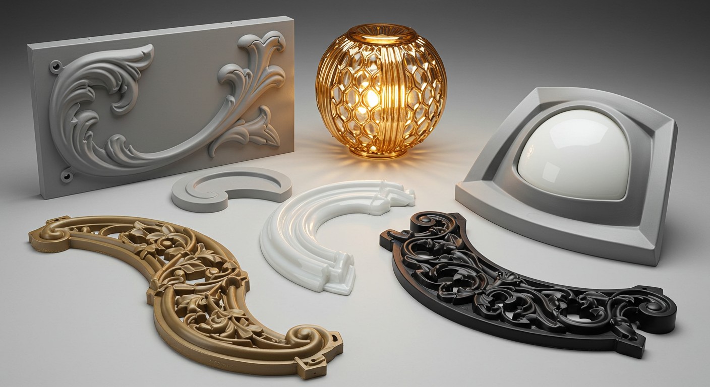 Литьё пластиковых декоративных элементов для освещения